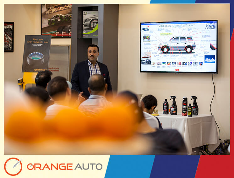 Presentation of car accessories at Orange Auto center