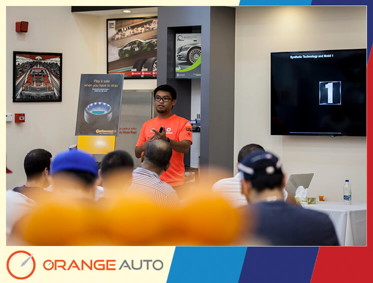 Presentation of tires at Orange Auto center