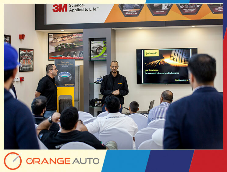 Presentation on tyre performance at Orange Auto center