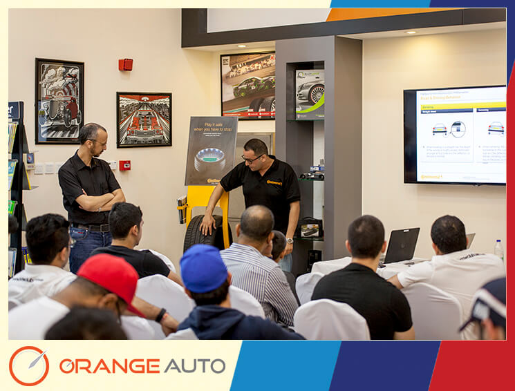 Presentation of new tyres at Orange Auto center