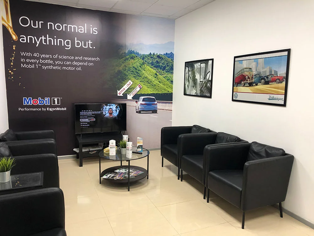 Mobil 1 motor oil at Orange Auto car services Dubai